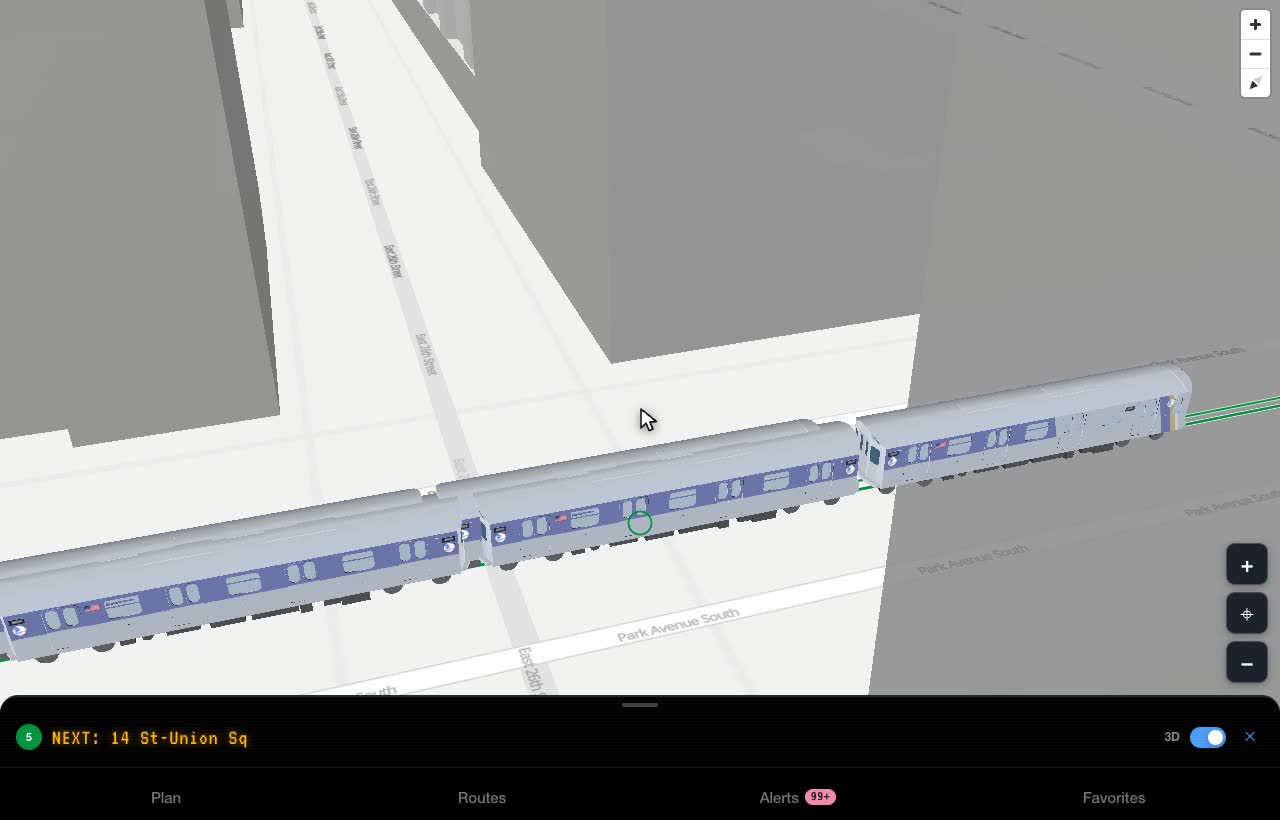 Traintopia — a runthrough of the live map, the trip planner and the ride-along